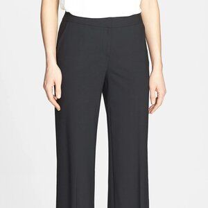 Classiques Entier Black Stretch Wool Wide Leg Pants